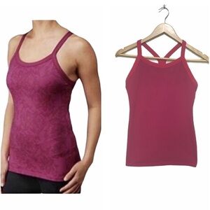LULULEMON racerback Tri Y tank bright pink 6
